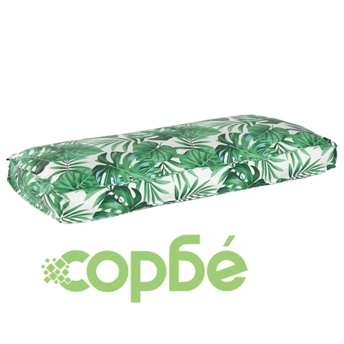 Комплект възглавници за палет 3 части с мотив листа - Оксфорд тъкан 120x50x12 см ➤ топ цена ➤ sorbe.bg