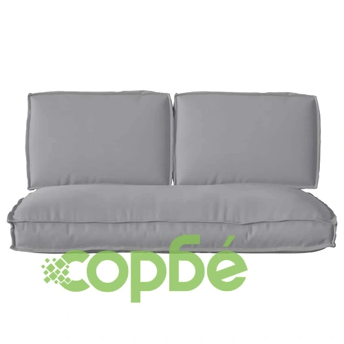 Комплект възглавници за палети 3 части от оксфордска тъкан, сив 120x60x12 см ➤ топ цена ➤ sorbe.bg