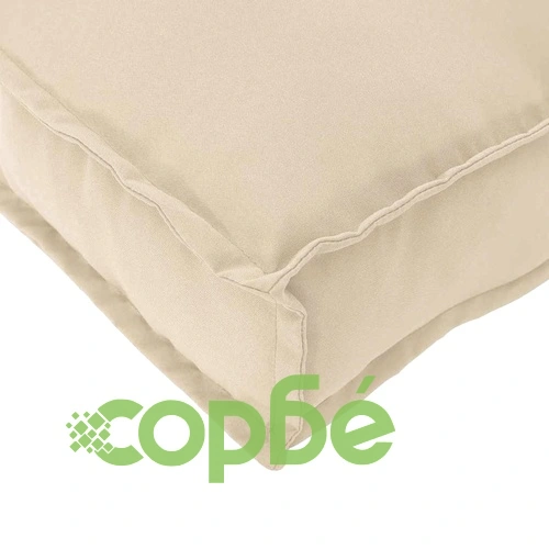 Комплект възглавници за палет 3 части оксфордска тъкан бежово 120x60x12 см ➤ топ цена ➤ sorbe.bg