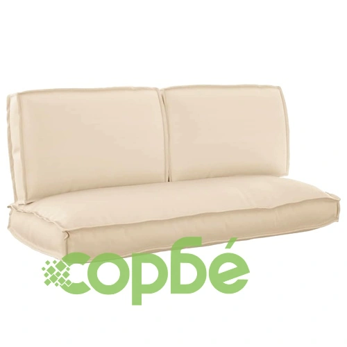 Комплект възглавници за палет 3 части оксфордска тъкан бежово 120x60x12 см ➤ топ цена ➤ sorbe.bg