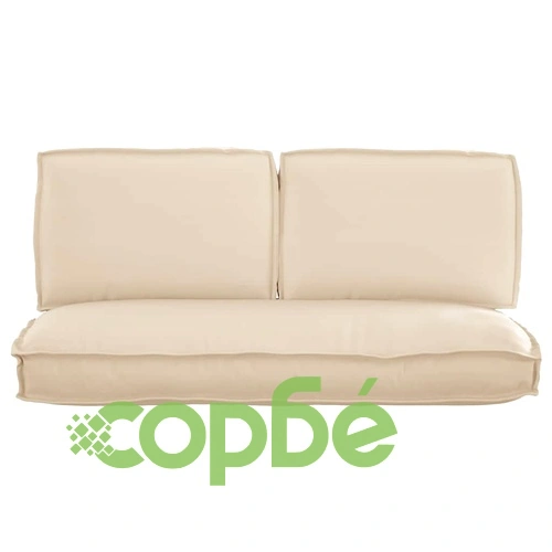 Комплект възглавници за палет 3 части оксфордска тъкан бежово 120x60x12 см ➤ топ цена ➤ sorbe.bg