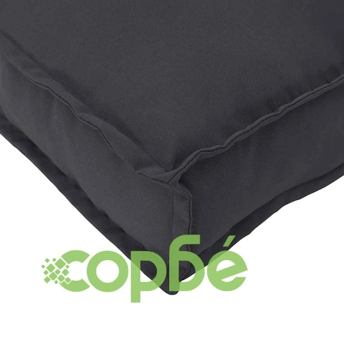 Комплект възглавници за палет 3 броя черни 120x60x12 см оксфордска тъкан ➤ топ цена ➤ sorbe.bg