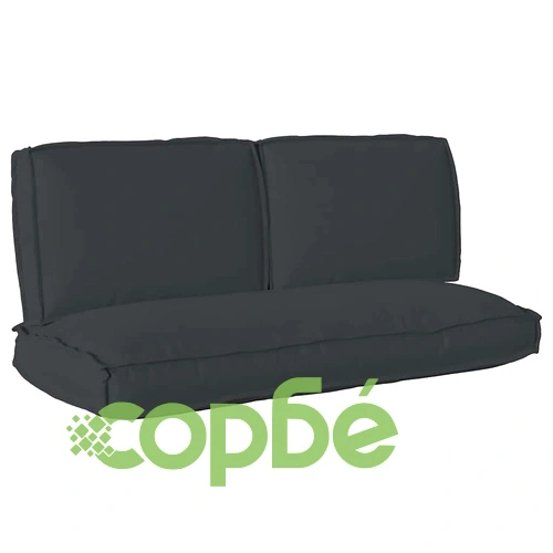 Комплект възглавници за палет 3 броя черни 120x60x12 см оксфордска тъкан ➤ топ цена ➤ sorbe.bg