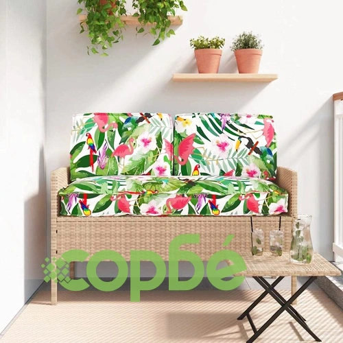 Комплект възглавници за палет 3 части - многоцветна оксфордска тъкан 120x60 см ➤ топ цена ➤ sorbe.bg