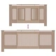 Калъф за радиатор 2 бр. кафяв 205x20.5x81.5 см MDF инженерно дърво