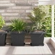 Пластмасови саксии за растения 33x33x26 см, черни - комплект 24 броя