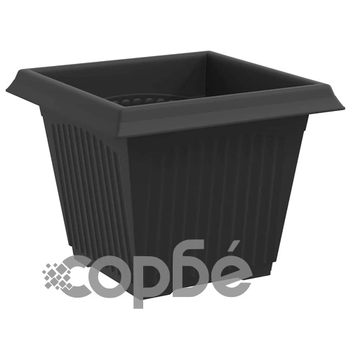 Пластмасови саксии за растения 33x33x26 см, черни - комплект 24 броя ➤ топ цена ➤ sorbe.bg
