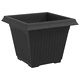 Саксии за растения 24 бр. черни пластмасови 38 x 38 x 30 см