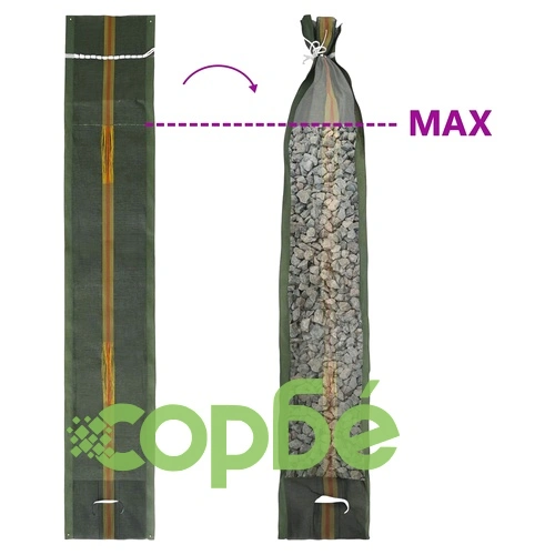 Торби за пясък 100 бр., тъмнозелени, 100 x 25 см, HDPE ➤ топ цена ➤ sorbe.bg