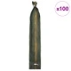 Торби за пясък 100 бр., тъмнозелени, 100 x 25 см, HDPE