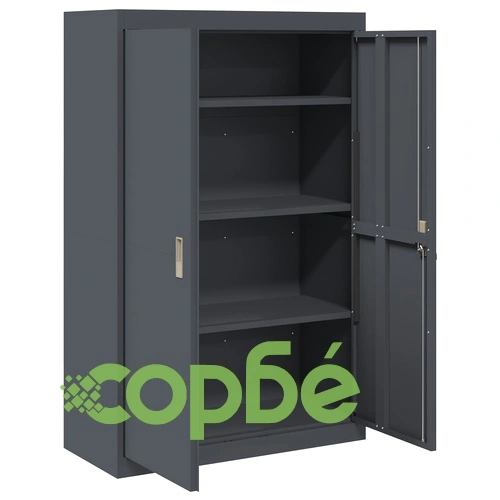 Шкаф за съхранение Антрацит 90 x 40 x 140 см, Стомана, 2 броя ➤ топ цена ➤ sorbe.bg