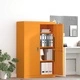 Шкаф за съхранение Горчично жълто 90 x 40 x 140 см Стомана, 2 броя