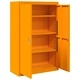 Шкаф за съхранение Горчично жълто 90 x 40 x 140 см Стомана, 2 броя