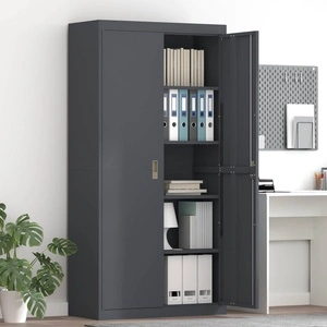 Шкаф за съхранение Антрацит 90 x 40 x 180 см, Стомана, 2 броя