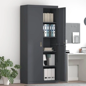 Шкаф за съхранение от стомана Антрацит 90 x 40 x 200 см