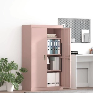 Шкаф за съхранение Розово 80 x 40 x 140 см Студеновалцувана стомана