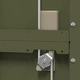 Шкаф за съхранение, комплект от 2 броя, Маслинено зелено, 80 x 40 x 200 см, Стомана