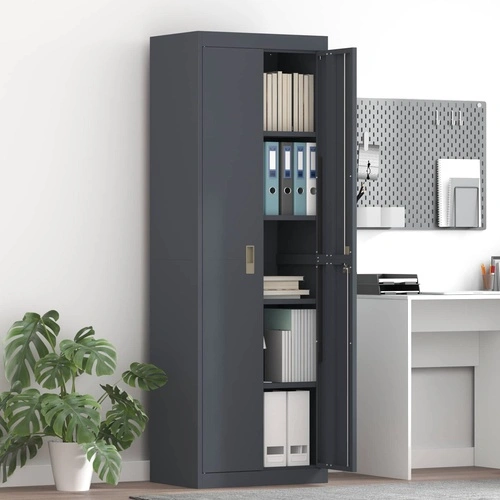Шкаф за съхранение Антрацит 60 x 40 x 180 см Стомана, 2 броя ➤ топ цена ➤ sorbe.bg