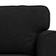 Комплект диван 2 части, метална рамка, черен текстил