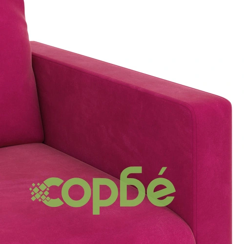Комплект дивани 2 броя от кадифе, Виненочервен, 198 см ➤ топ цена ➤ sorbe.bg