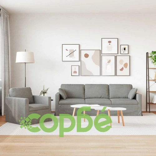 Комплект дивани 2 бр., Светлосиво кадифе, 228 x 78 x 80 см ➤ топ цена ➤ sorbe.bg