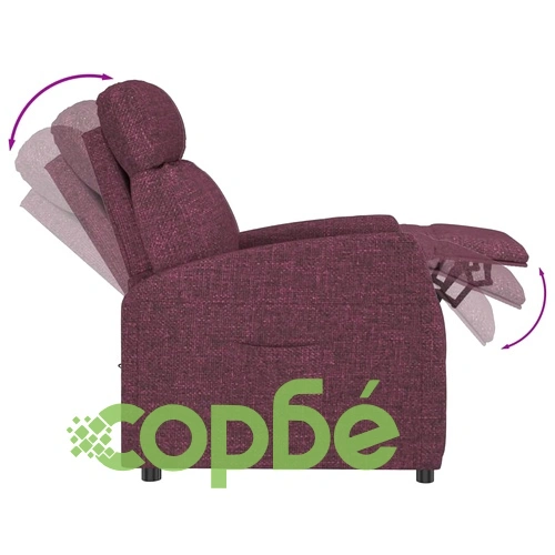 Реклайнер стол лилав текстил 65x97x104.5 см с 3 позиции ➤ топ цена ➤ sorbe.bg