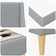Рамка за легло с матрак, светлосиво, 140 x 200 cm, полиестер