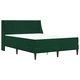 Рамка за легло с матрак Тъмен зелен 140 x 190 см Кадифе