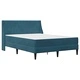 Рамка за легло с матрак, Кадифе, Синьо, 140 x 190 см