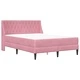 Легло с матрак, Кадифе, 160 x 200 см, Розово