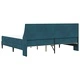 Рамка за легло с матрак, кадифе, синьо, 200 x 200 см