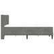 Рамка за легло с матрак и табло, Тъмносиво, 140 x 200 см, Кадифе, Шперплат