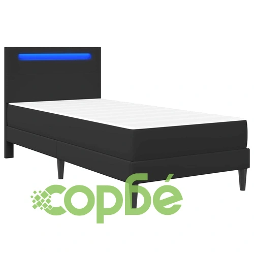 Рамка за легло с LED светлини и табла от изкуствена кожа, 2 части ➤ топ цена ➤ sorbe.bg