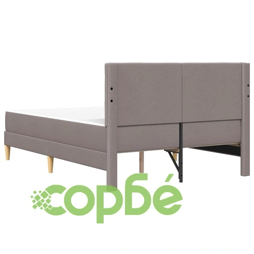 Рамка за легло с матрак и табло Таупе 120 x 190 см, текстил ➤ топ цена ➤ sorbe.bg