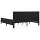 Рамка за легло с LED осветление и матрак, 180 x 200 см, изкуствена кожа, черна
