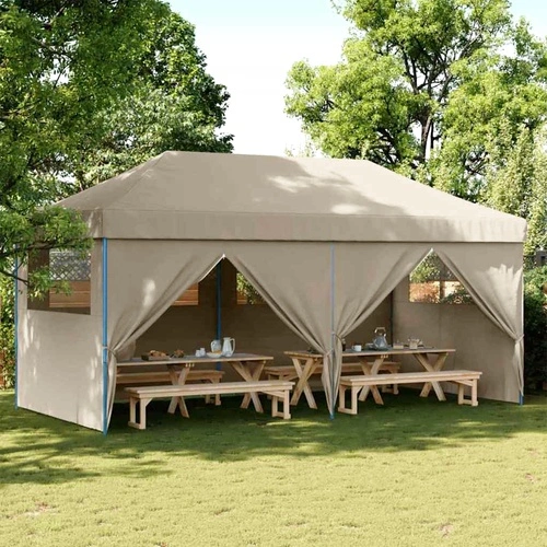 Парти шатра Pop-Up 580 x 292 x 315 см, Оксфордска тъкан, Таупе ➤ топ цена ➤ sorbe.bg
