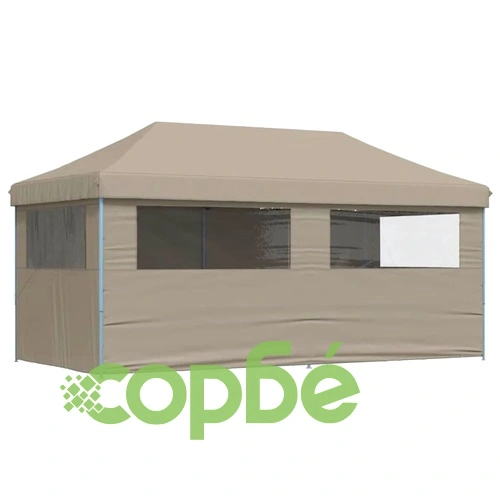 Парти шатра Pop-Up 580 x 292 x 315 см, Оксфордска тъкан, Таупе ➤ топ цена ➤ sorbe.bg