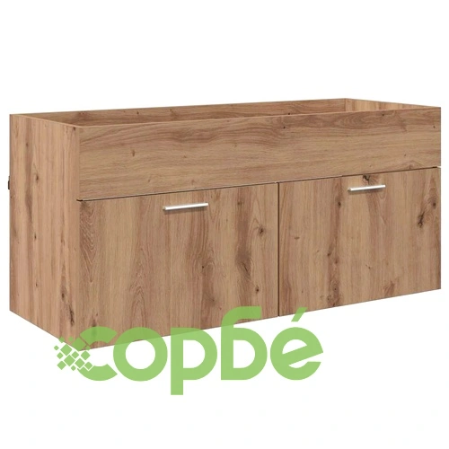 Шкаф за баня с мивка Дъб 100 x 38,5 x 46 см, инженерна дървесина ➤ топ цена ➤ sorbe.bg
