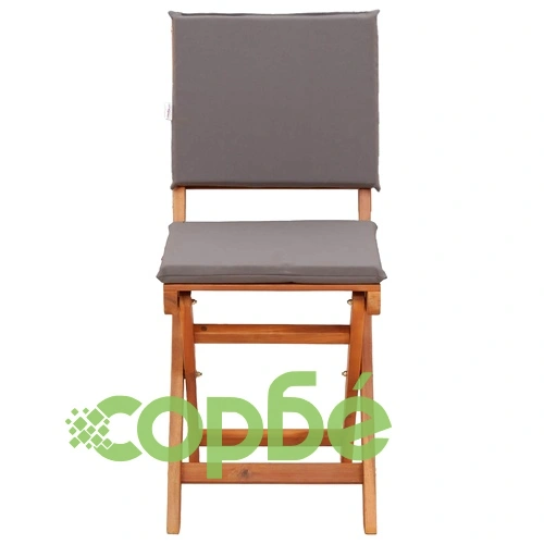 Външни бистро столове, 8 броя, тъмносиво, масивно акациево дърво, 36 x 46 x 85 см ➤ топ цена ➤ sorbe.bg