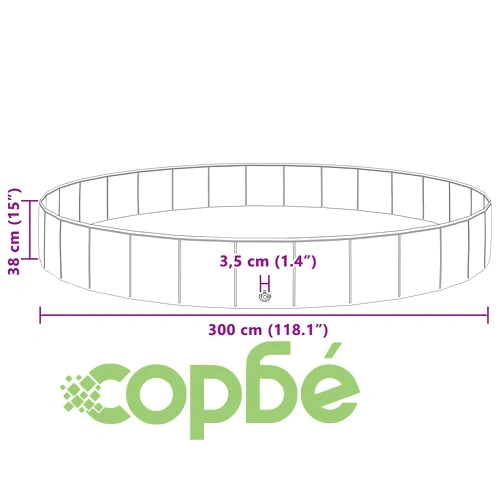 Детски сгъваем плувен басейн, червен, Ø300 x 38 см ➤ топ цена ➤ sorbe.bg