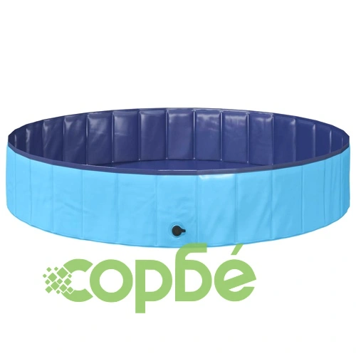 Детски сгъваем басейн Ø 160 x 30 см, PVC, кръгъл, синьо ➤ топ цена ➤ sorbe.bg