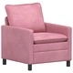 Комплект дивани 2 бр. от розово кадифе - 1-местен и 2-местен