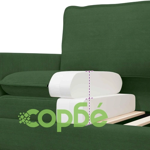 Комплект дивани 2 броя, Джунглово зелено, Текстил ➤ топ цена ➤ sorbe.bg