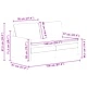 Комплект дивани 2 бр. от синьо кадифе - 2-местен и 3-местен