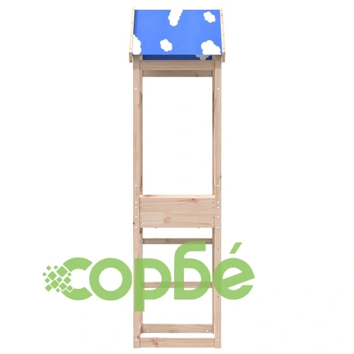 Игрална кула Кафяво 52.5 x 46.5 x 208 см Масивно Борово Дърво ➤ топ цена ➤ sorbe.bg