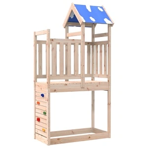 Игрална кула Кафяво 110,5 x 52,5 x 215 см Масивно борово дърво