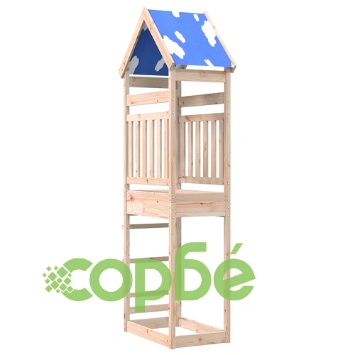 Игрална кула Кафяво 52,5 x 85 x 265 см Масивно Борово Дърво ➤ топ цена ➤ sorbe.bg