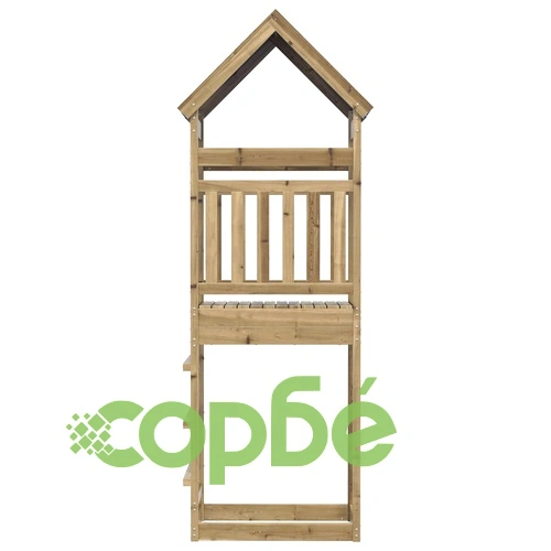 Игрална кула Кафяво 52,5 x 85 x 265 см Солидна импрегнирана дървесина ➤ топ цена ➤ sorbe.bg