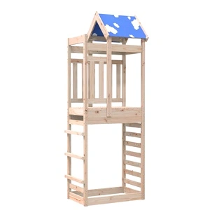Игрална кула Кафяво 85 x 52,5 x 239 см от Масивно Борово Дърво