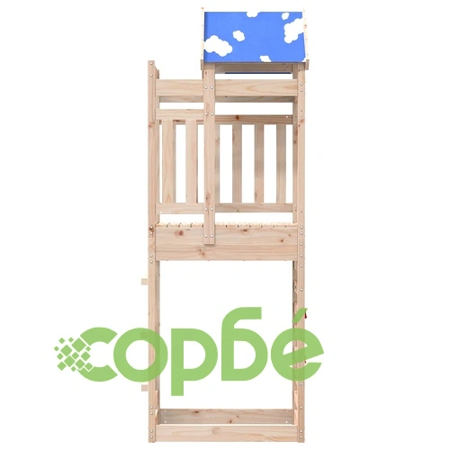 Игрална кула Кафяво 85 x 52,5 x 239 см от Масивно Борово Дърво ➤ топ цена ➤ sorbe.bg
